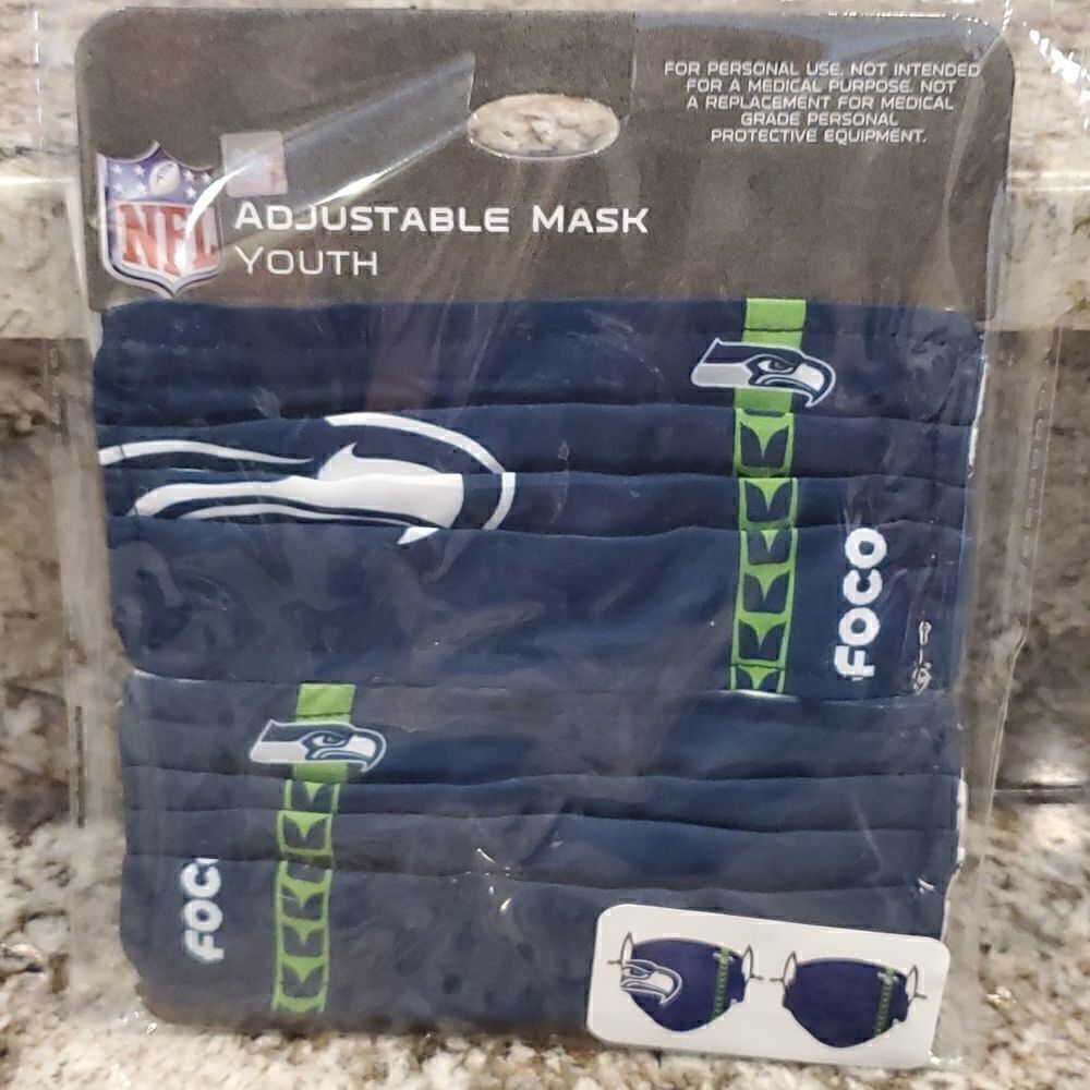 Youth NFL Seattle Seahawks Face Mask one set of 2